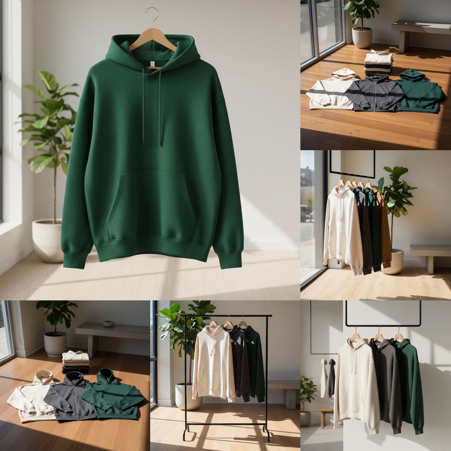 SIMPLE PLAIN HOODIES