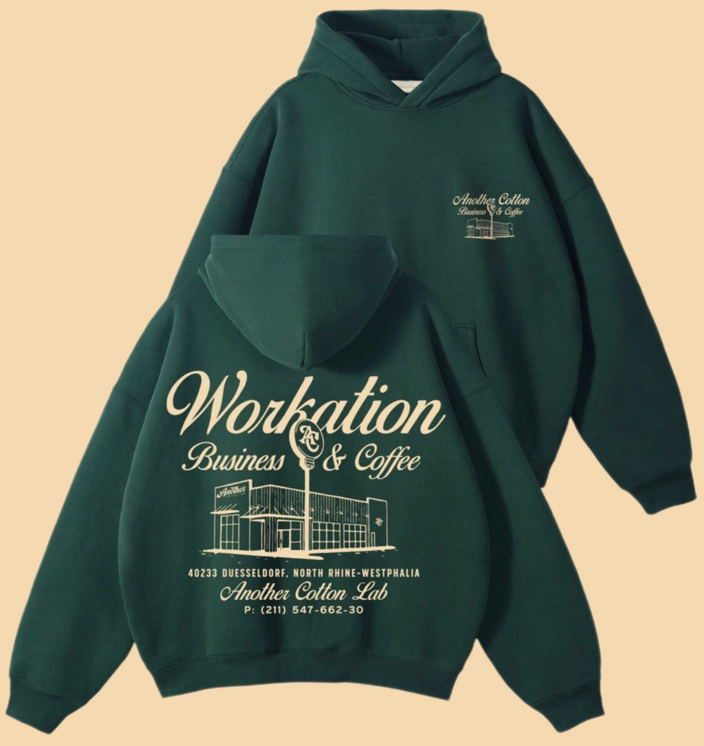 HOODIE With CUSTOMIZE WORKATION Print