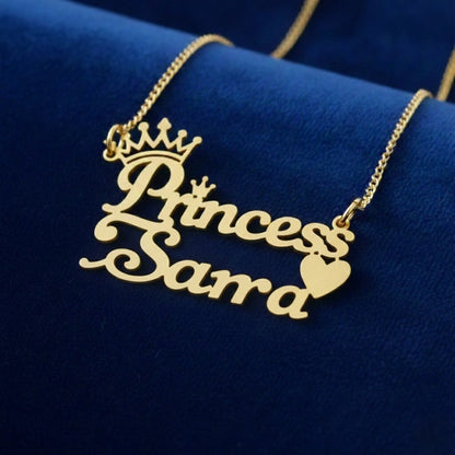 WOMENS GOLD PLATED NAME NECKLACE JEWELRY